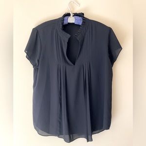 Calvin Klein size M Black shirt sleeve blouse
